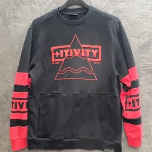 Pink Dolphin Positivity Sweatshirt Mens XL Black Neon Pink Graphic Streetwear